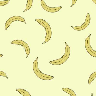 Паттерн Бананы на желтом фоне