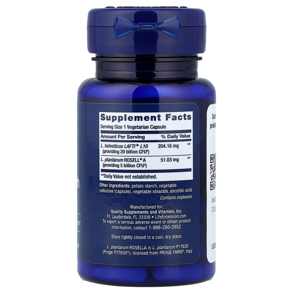 Life Extension, FLORASSIST®, пробиотик, женское здоровье, 30 вегетарианских капсул