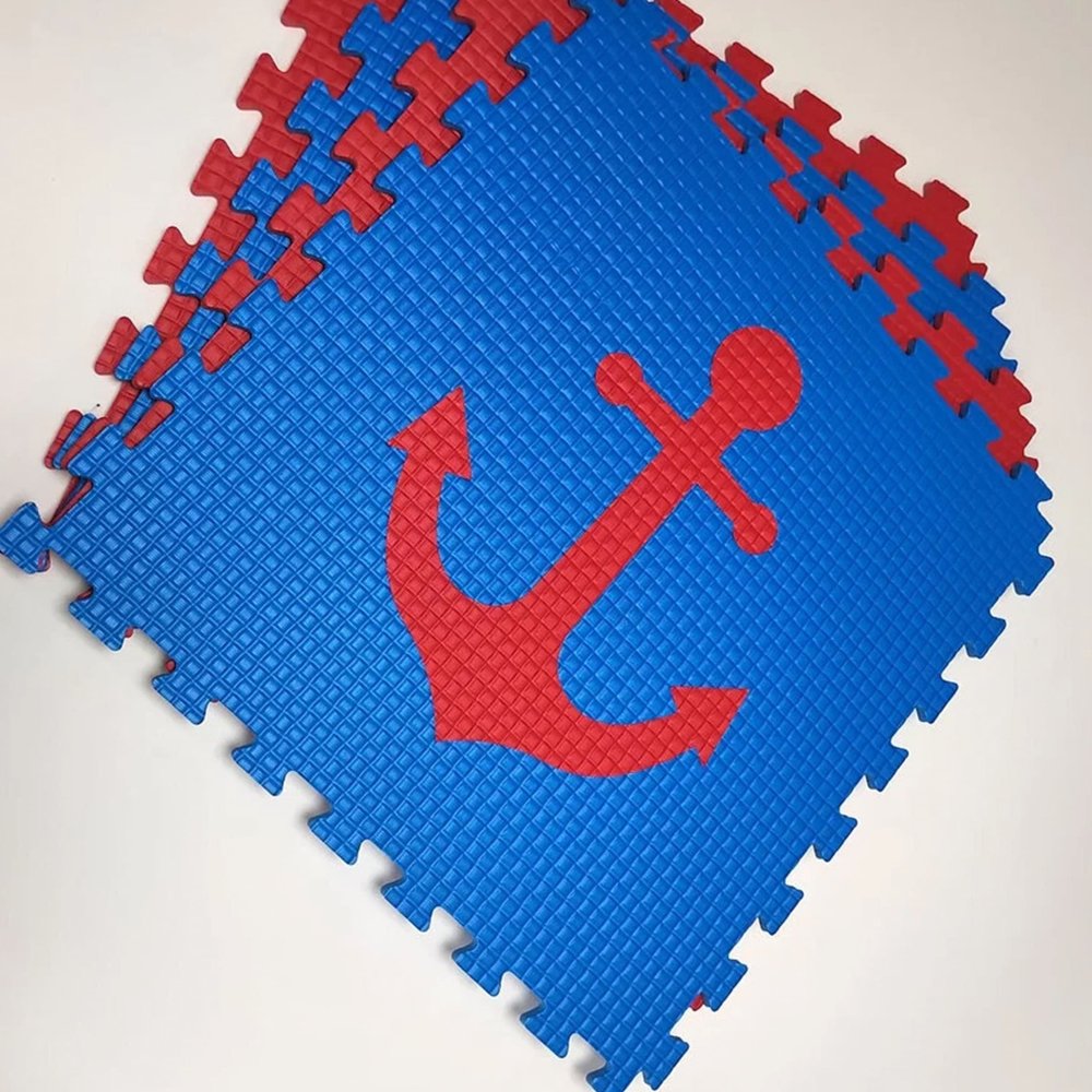 Мягкий пол "Моряк" 500x500x10 мм 45 шор