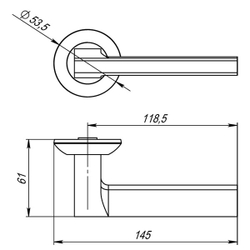 Ручка раздельная R.TL54.BLADE (BLADE TL) BL-24 черный