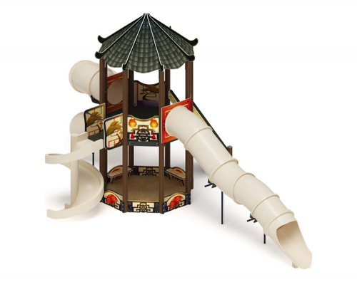 Детский игровой комплекс Карнавал (Шанхай) ДИК 2.22.01-02 H=2000 винтовой скат, горка-труба