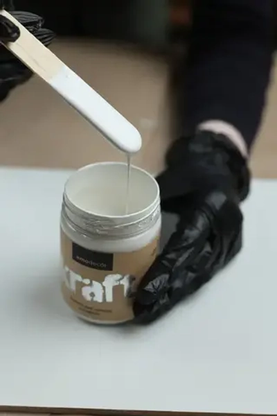 Краска для мебели и декора меловая AMOdecor КОКОСОВОЕ МОЛОЧКО (0,25 кг) матовая, акриловая, без запаха, для дерева, дверей