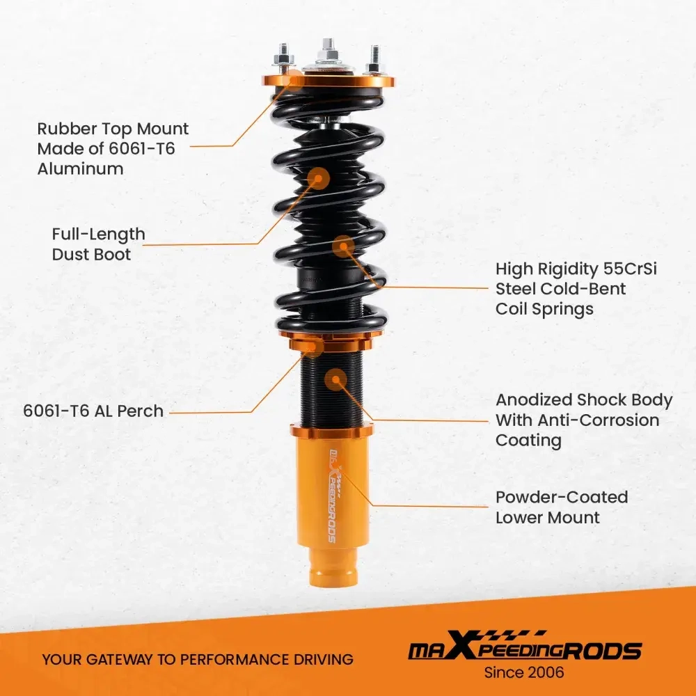 Комплект для автомобиля Honda Accord 1994 - 1997 Shock Absorbers Struts Full Set Coilovers Suspension Kit lowering kit
