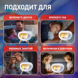 Ночник - светильник светодиодный ЭРА NLED-467-1W-W котик белый