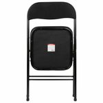 Стул складной BRABIX "Golf CF-007", чёрный каркас, чёрная ткань, 532892