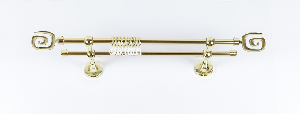 Кованный карниз д20 мм,двухрядный, золото