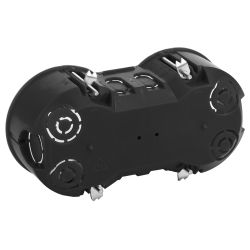 Коробка установочная ЭРА KUP-2-70-45 черная 2х местная 141х70х45мм для полых стен саморезы металлические лапки IP20