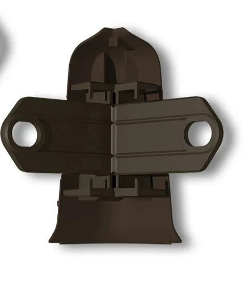 Угол наружный с крепежом для плинтуса 55мм "Деконика" 303 Венге темный