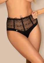 Соблазнительные трусики Sharlotte с высокой посадкой (Размер: L-XL) (Цвет: черный)