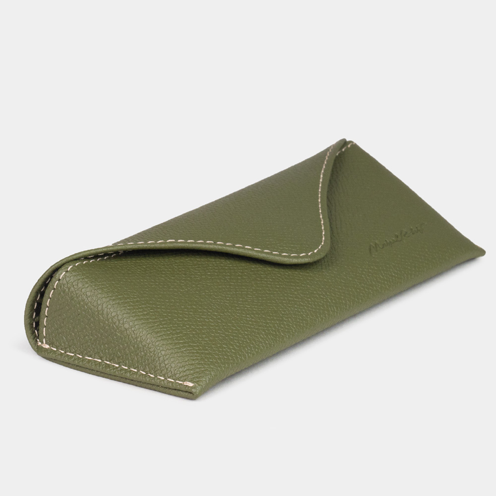 Футляр кожаный для очков Vision Easy цвета хаки