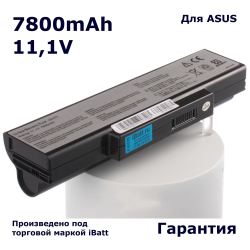 Аккумулятор iBatt 7800mAh для ноутбука Asus A73, A72, N73S