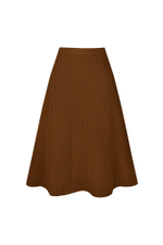 Коричневая шерстяная юбка