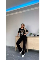 костюм с принтом леопарда