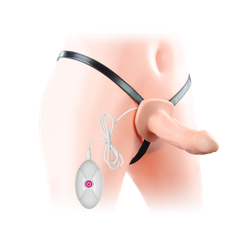 Страпон фаллопротез с полостью и вибрацией для члена Vibrating Unisex Hollow