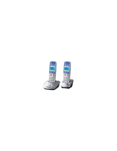 Panasonic KX-TG2512RUS (серебристый) (Доп трубка в комплекте,АОН, Caller ID,спикерфон на трубке,полифония)