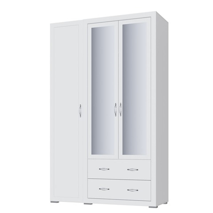 Шкаф 1,35 Леньяна с зеркалом левый (без карниза)