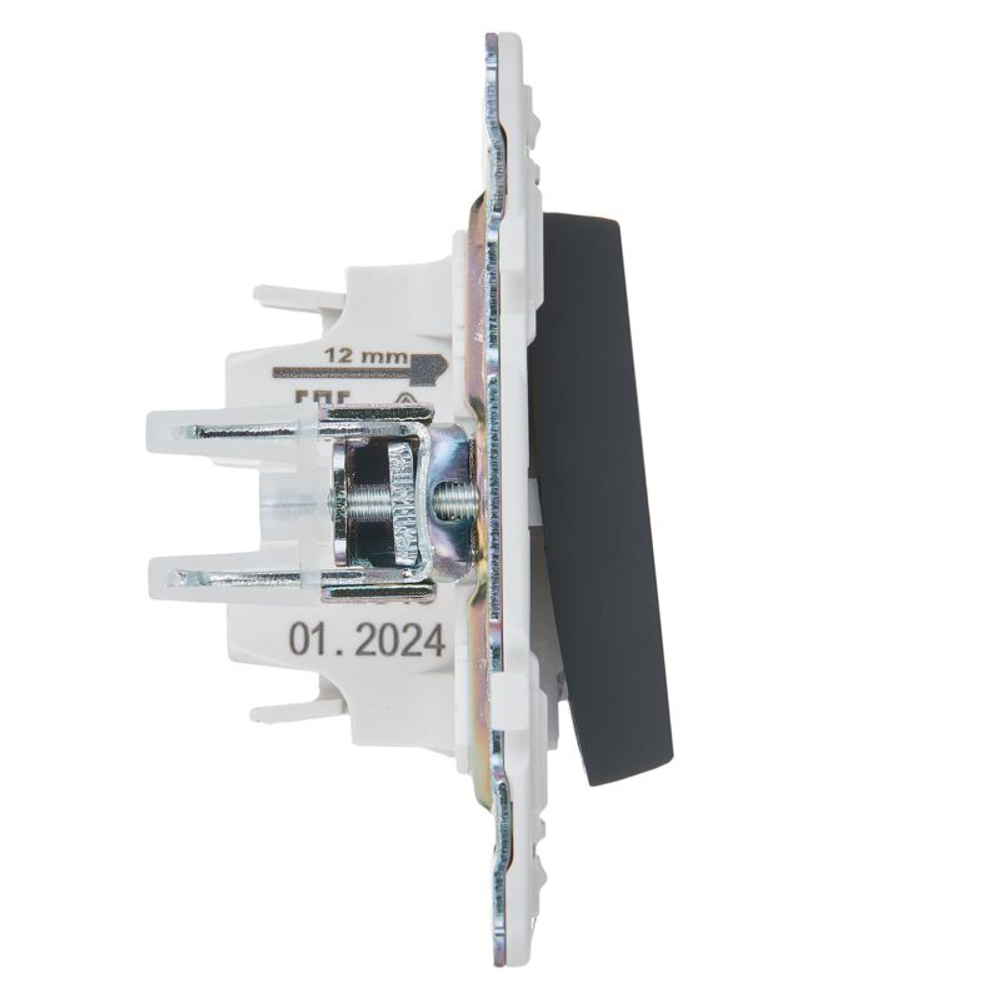 Выключатель проходной 1-кл. SKANDY 10А SK-V02G графит IEK SK-V12-0-10-K53