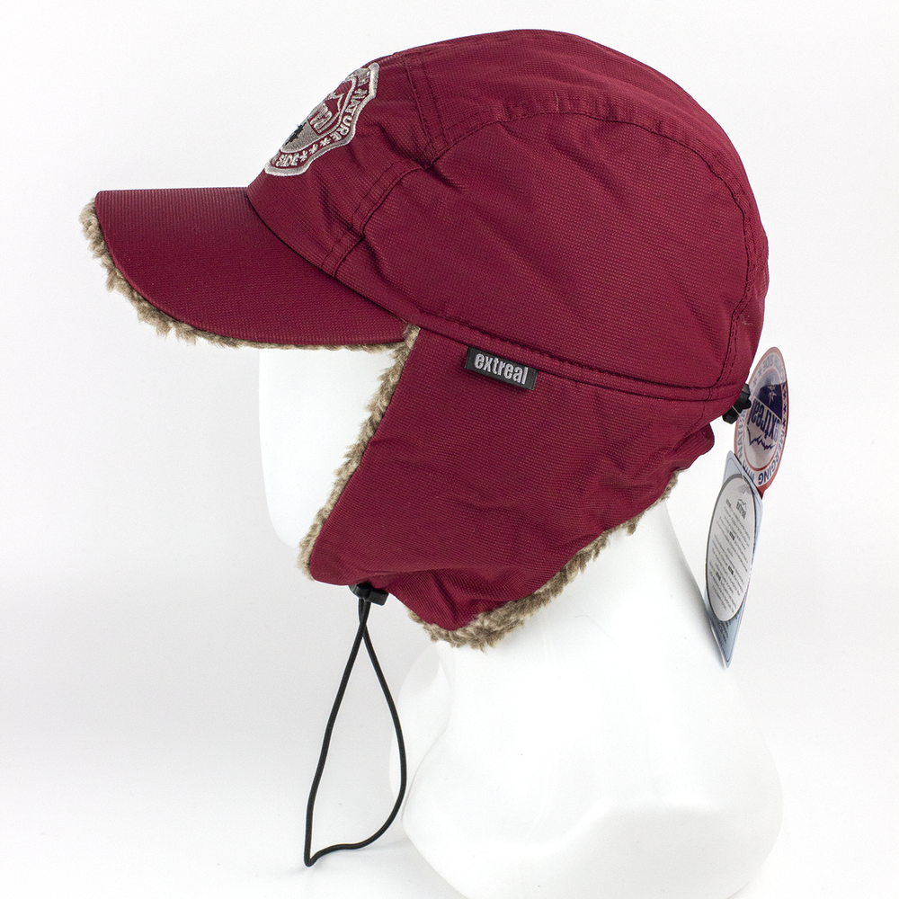Кепка Extreal "Сити" с ушами, Барашек Коричневый, Мембрана, XL