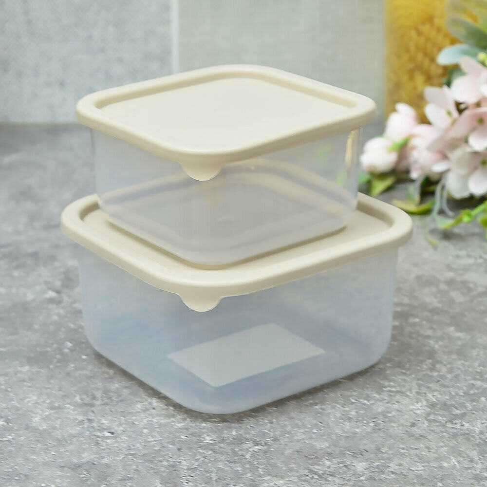 Набор контейнеров 2шт (0,4л, 0,8л) "Sugar&Spice Vanilla", латте