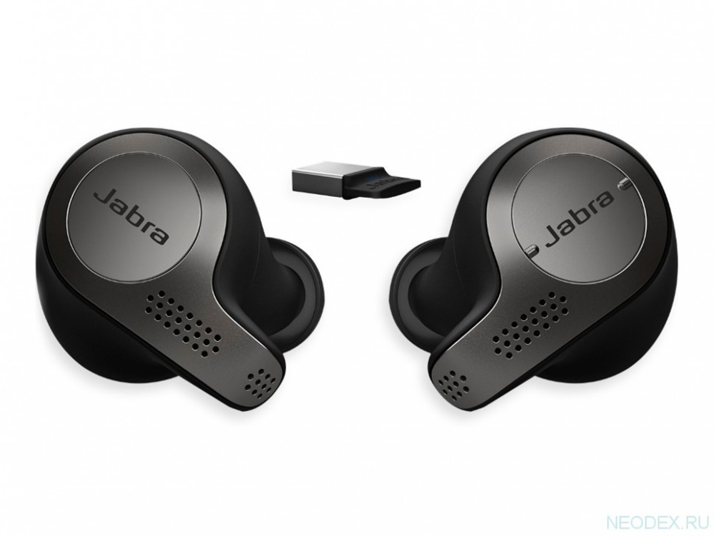 Jabra Evolve 65t беспроводная гарнитура Titanium Black, Bluetooth, Link 370, UC ( 6598-832-209 )