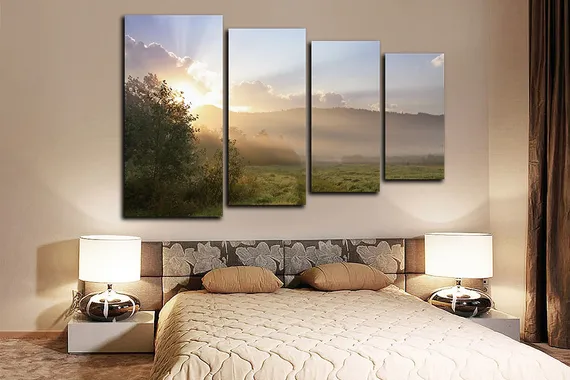 Модульная картина "Утренние лучи"