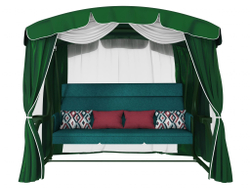 Садовые качели Redford «Бригантина Люкс Грин» с москитной сеткой