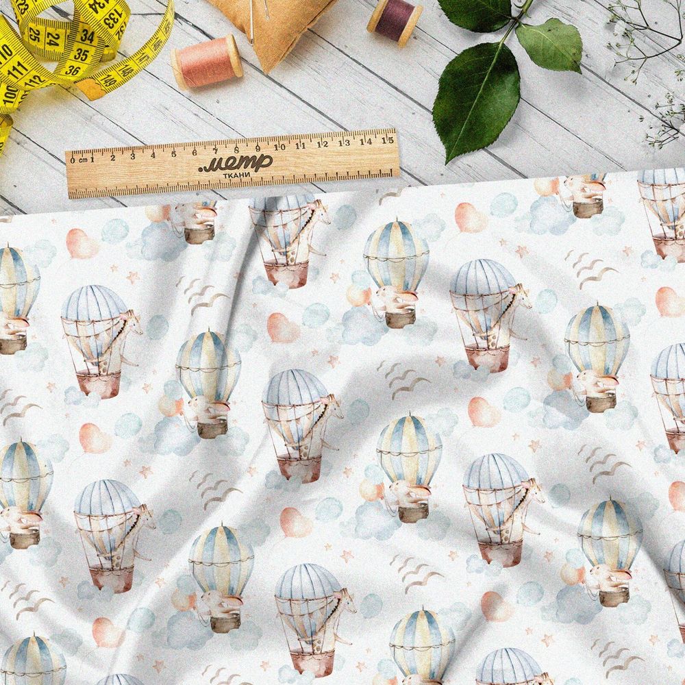 Ткань интерлок воздушные шары
