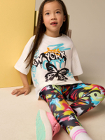 Футболка и легинсы в комплекте для девочки Next AK8-604, Белый, Черный