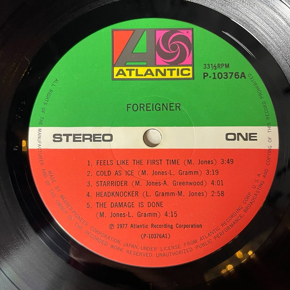 Винтажная виниловая пластинка LP Foreigner (Japan 1977) (No Obi) Fool For You Anyway