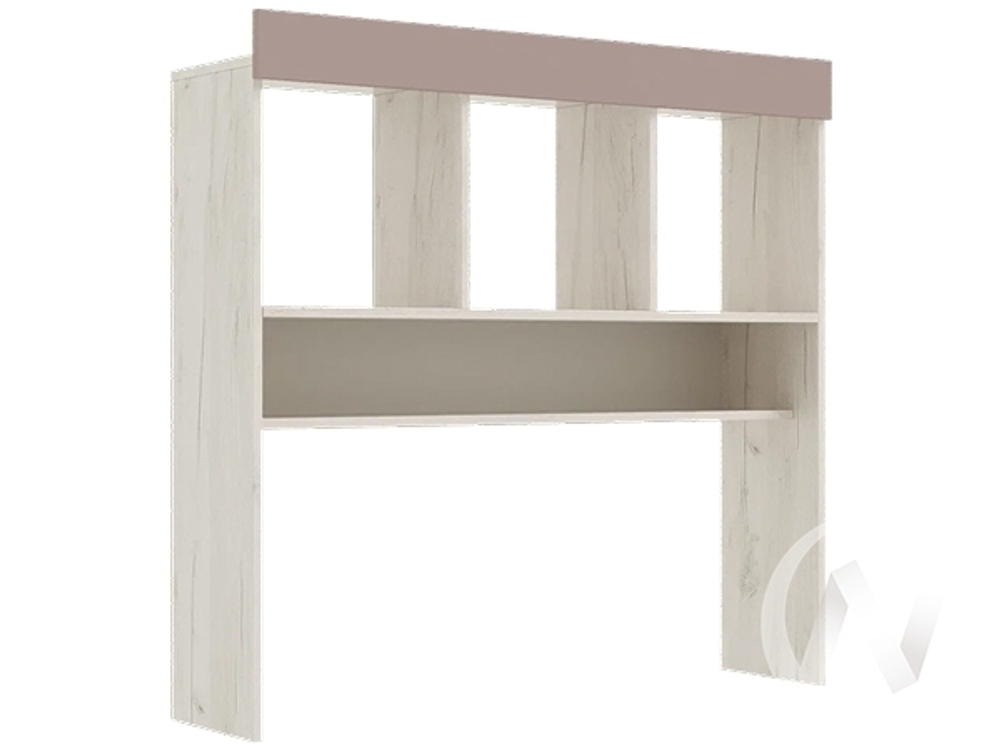 Надстройка Детская Юниор-4 (дуб крафт белый/шарли pink)