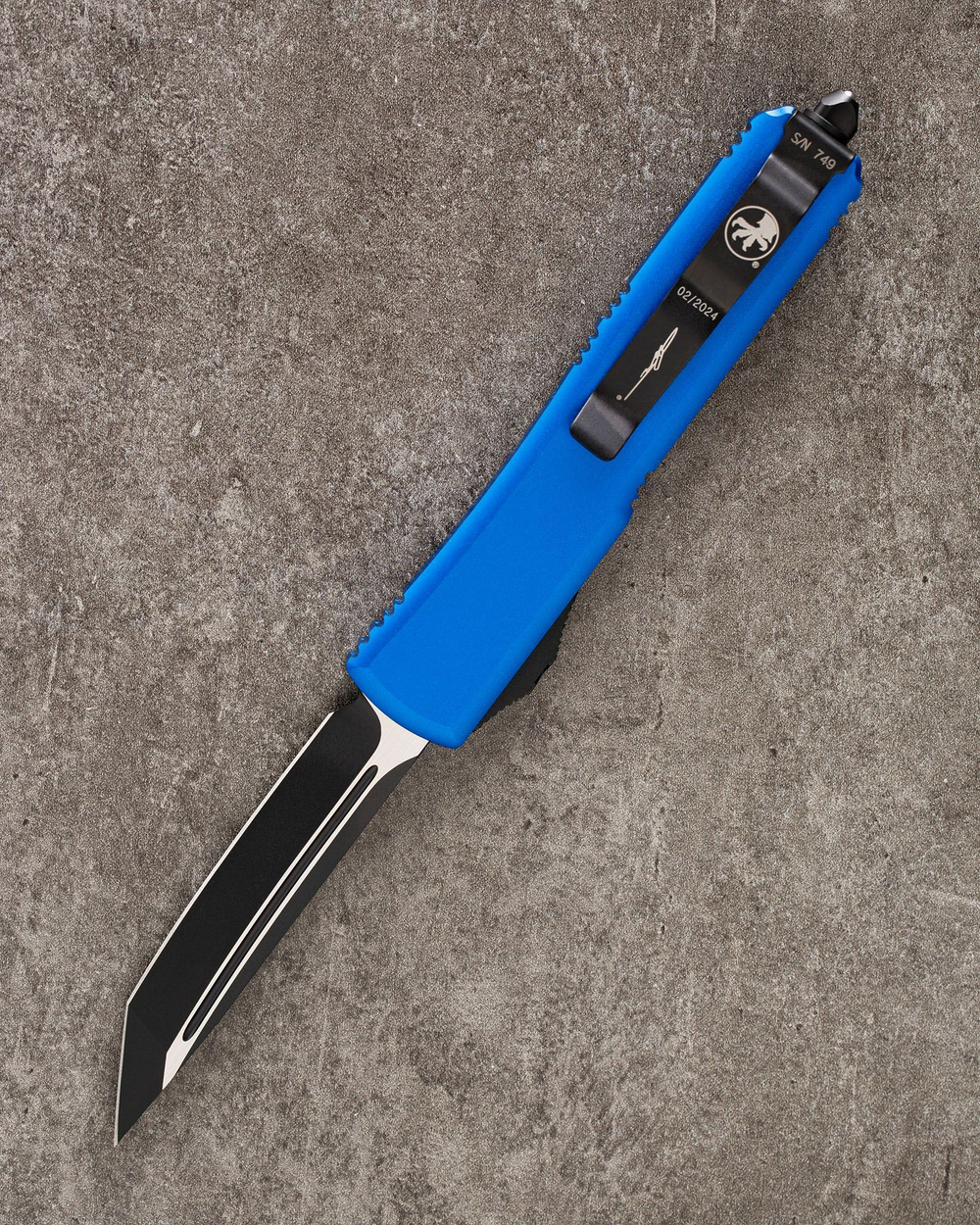 Автоматический складной нож Microtech Ultratech Carpenter Navy Blue Aluminium VG-10 123-1BL (синий)
