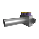 Присоединительная коробка потолочная VPSL 125/75×3 на 3 выхода (L=400 мм), круглая