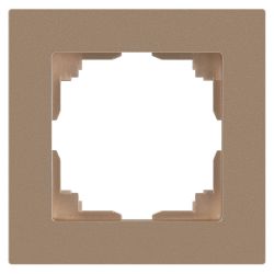 Рамка для розеток и выключателей Intro Accent 6-501-04 на 1 пост, СУ, шампань | Intro