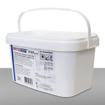 RatioDem WRP pack порошковое моющее средство с ополаскивающим эффектом "2 в 1" (упаковка 20шт).