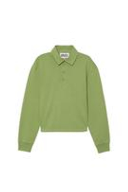 ZARA X BENITO ANTONIO ХЛОПКОВАЯ ФУТБОЛКА С ДЛИННЫМИ РУКАВАМИ, ЛАЙМОВО-ЗЕЛЕНЫЙ