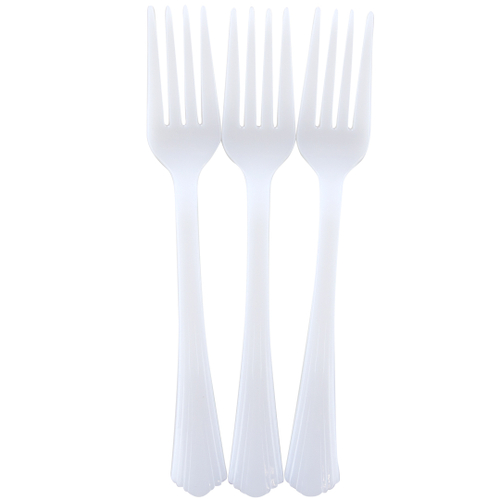 Вилки, Премиум, Белый, 17 см, 10 шт. в упак.