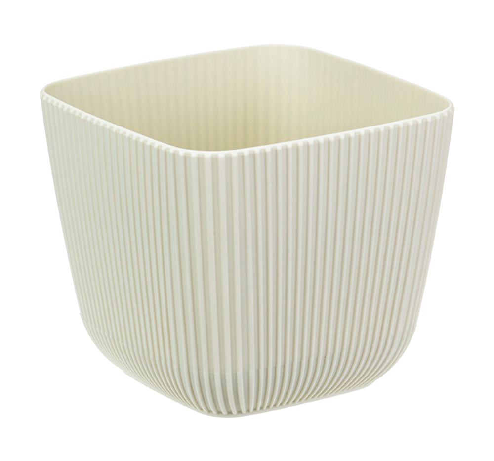 Кашпо ПИКАНТО квадратное 110мм*110мм 0,65 л с пристегнутым поддоном