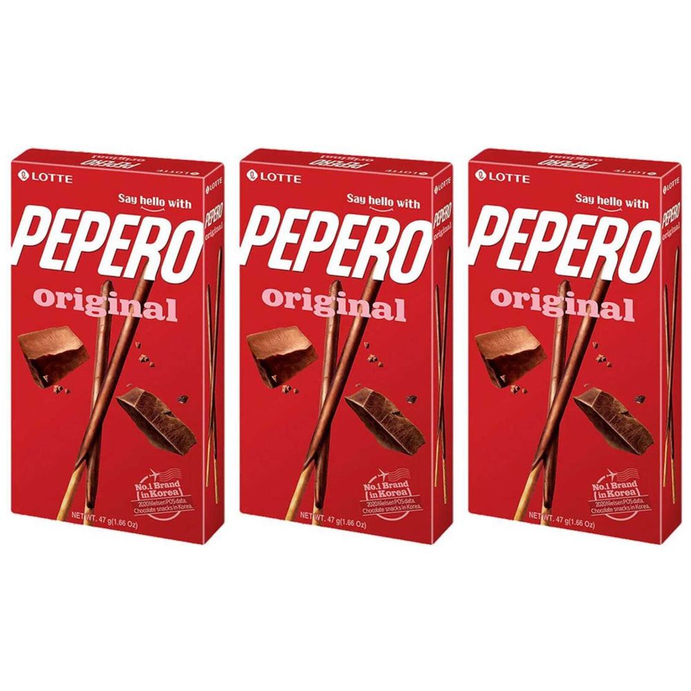 Соломка в шоколаде Lotte Pepero Original 47 г , 3 шт