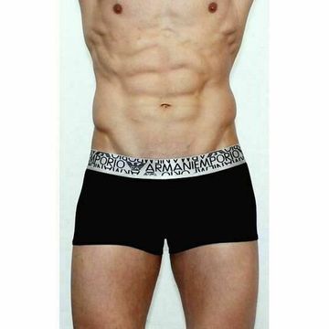 Мужские трусы боксеры модальные Emporio Armani черные