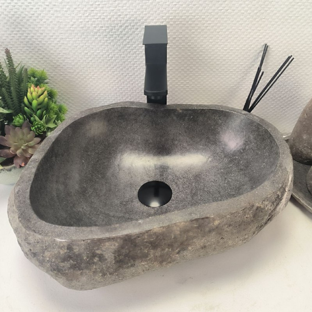 Раковина из речного камня RS-63657 (45*37*15) 0122