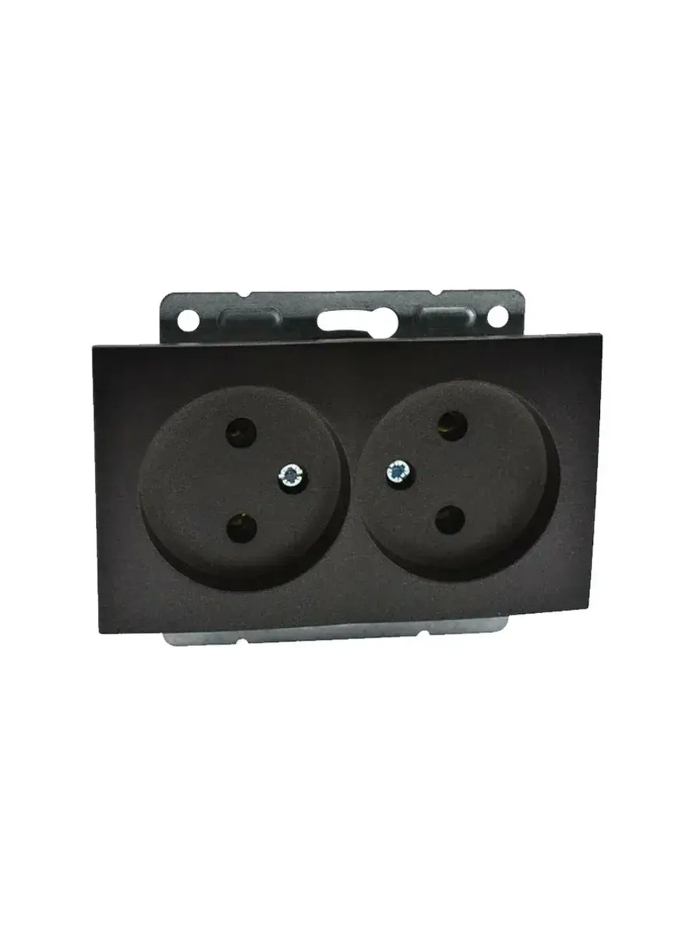 Розетка 2-я без заземления графит