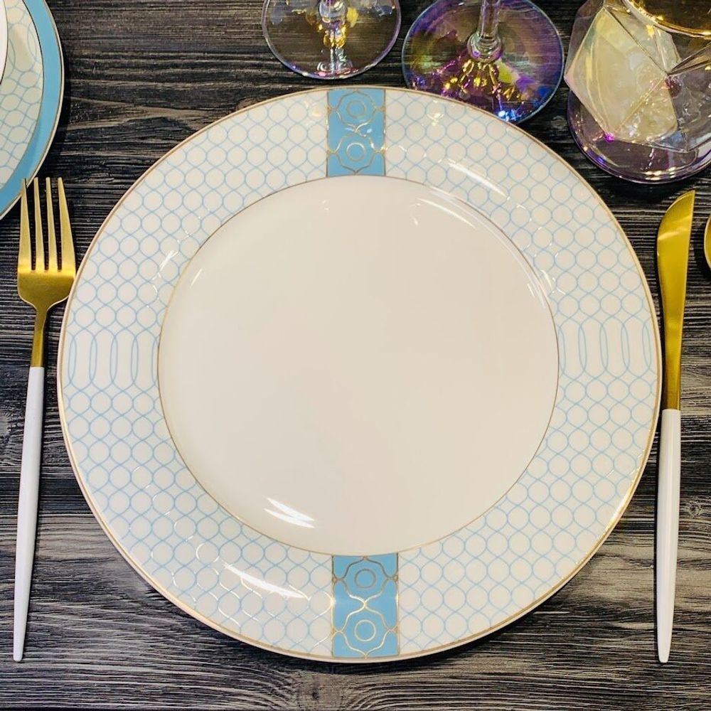 Lenardi 145-575 Набор из 6 тарелок 27см ТИФФАНИ в под.уп.(х5)Костяной фарфор