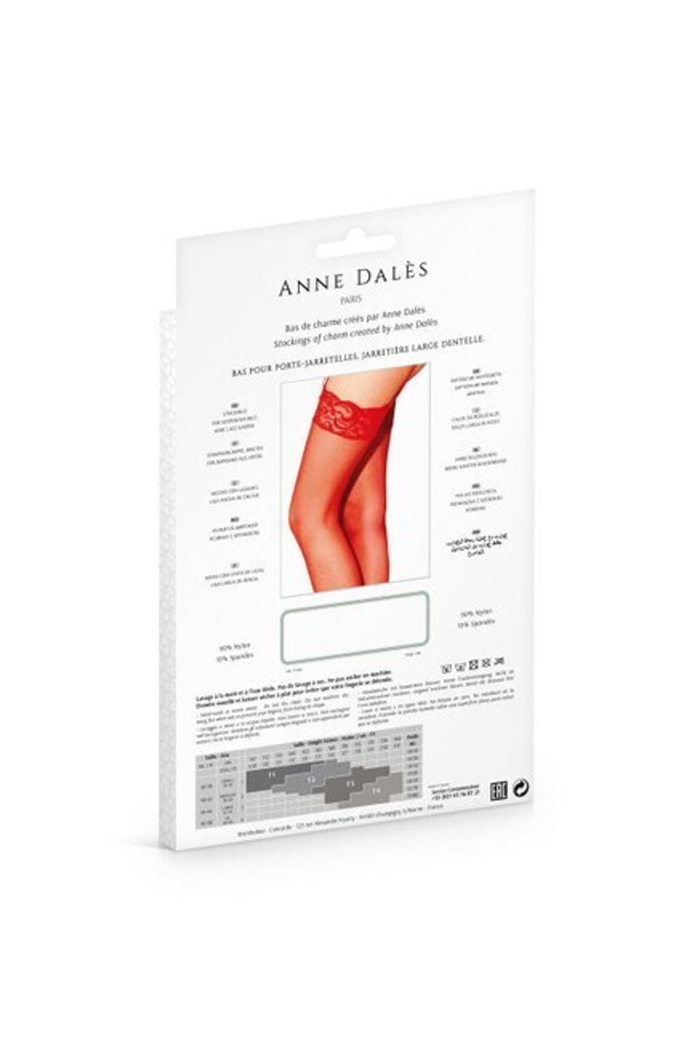 Чулки на широкой резинке stocking bruna T4 (rouge/красные) (Цвет: красный)