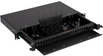 Кросс оптический стоечный 19" выдвижной 1U NikoMax NMF-RP24SC-TS-P1-1U-BK