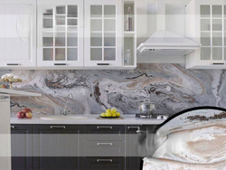 Кухонный фартук Пепельный флюид (Ф-296) 2000х600 мм