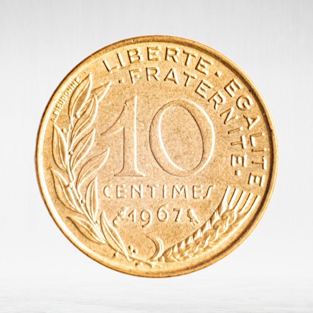 France, 10 Centimes 1967, VF