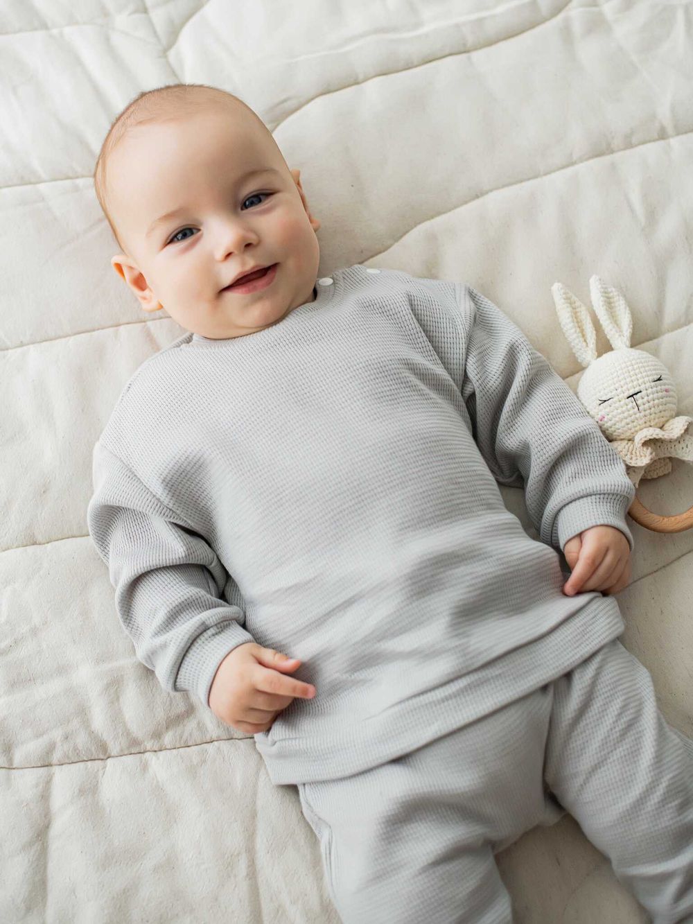 Джемпер из рифленой ткани "Жемчуг" 0+