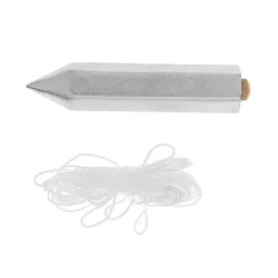 Отвес цилиндрический ТУНДРА, шнур 5 метров, 100 г