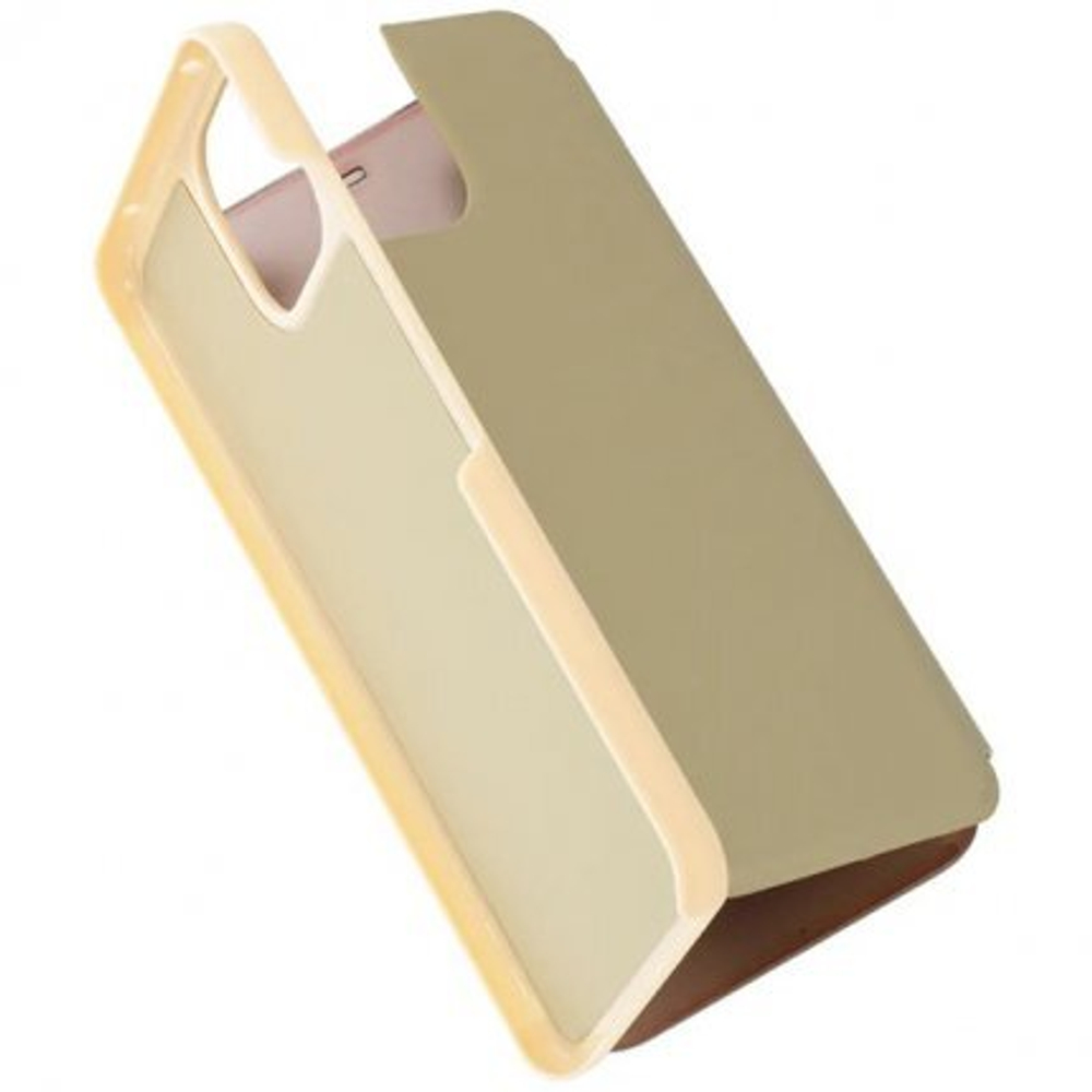 Чехол книжка Clear View Xiaomi Mi 11 Lite, золотистый  Zibelino