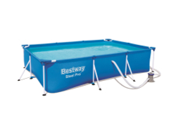 Каркасный прямоугольный бассейн Bestway 300х201х66 см + фильтр-насос 1249 л/ч (56411 BW)